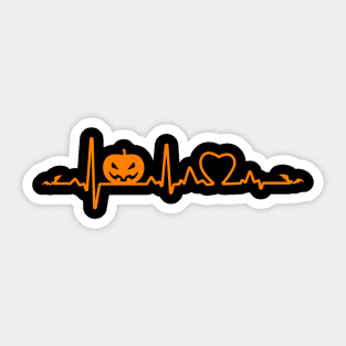 Halloween heartbeat Halloween vibe Sticker